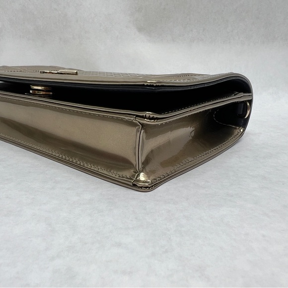 CHRISTIAN DIOR Metallic Patent Micro-Cannage Mini Diorama - Gold - Picture 9 of 12